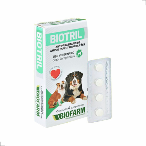 Vermifugo Caes Filhote Biotril 01-40kg 4cp
