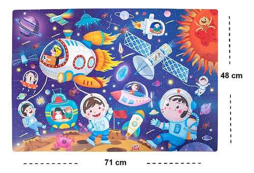 Rompecabezas Puzzle 100 Piezas Diseños Para Niños 71 X 48cm