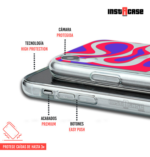 Funda Para iPhone Para Mujer Curvas Rojas Con Tu Nombre