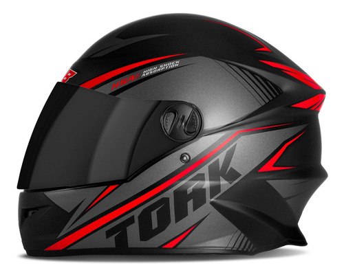 Capacete Moto Integral Fechado Pro Tork R8 Vis. Fumê Cor Vermelho Desenho New Liberty 4 Tamanho do capacete 58