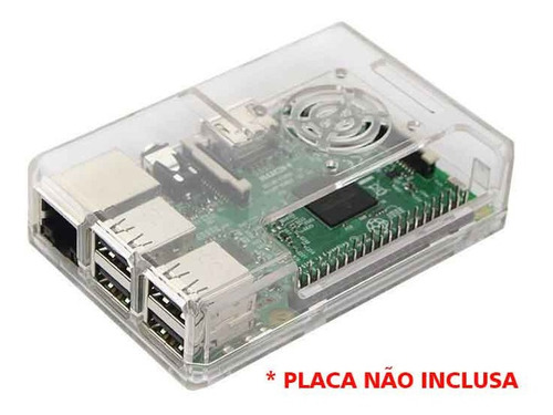 Kit Case Raspberry Model Pi 3 B Ou B+ + Cooler + Dissipadore