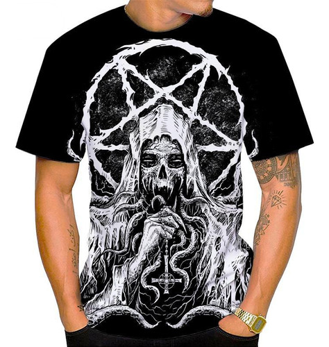 Polera Con Impresión 3d Cool Diablo Satanás