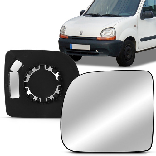 Lente Espelho Retrovisor Kangoo 1998 A 2002 Com Placa