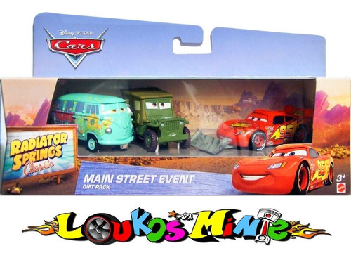 Disney Cars Fillmore Sargento Mcqueen Main Street Event Pack