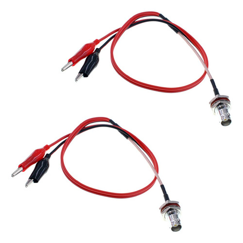 2 Uds Bnc Hembra A Pinzas De Cocodrilo Dobles Cable Pro...