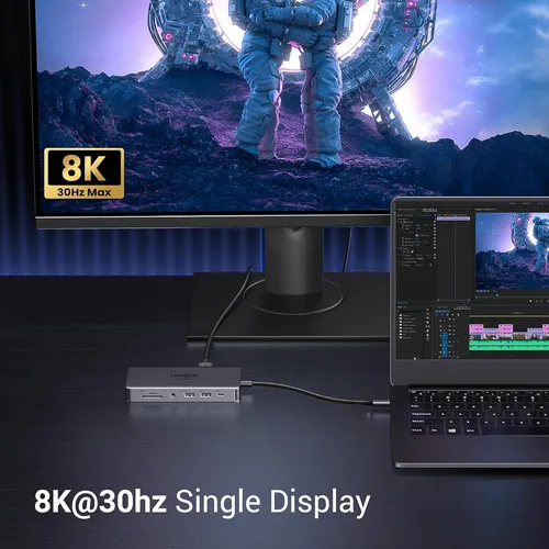 Ugreen Estacion De Acoplamiento Usb C 11 En 1 Dual Hdmi 4k