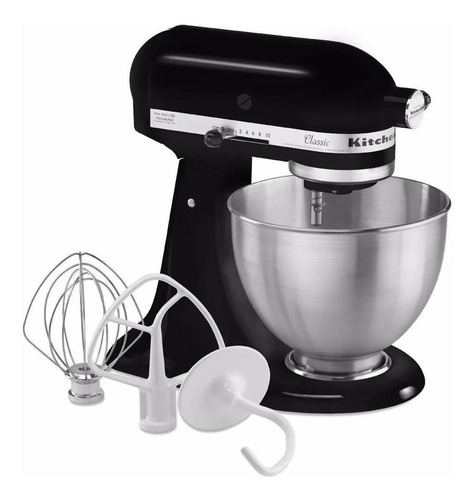 Imagen 2 de 2 de Batidora de pedestal KitchenAid Classic K45SS onyx black 60 Hz 120 V