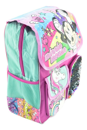 Mochila Minnie Mouse Unicornio Dreams Primaria Original Ruz