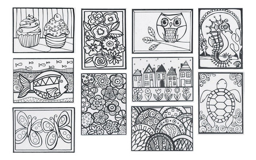 S&s Worldwide Mini Carteles Artisticos De Terciopelo, 10 De 