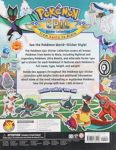Pokémon Epic Sticker Collection: From Kanto to Alola, Book by Pikachu  Press, Official Publisher Page