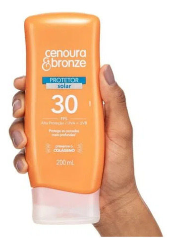 Protetor Solar Fps 30 200ml Cenoura & Bronze