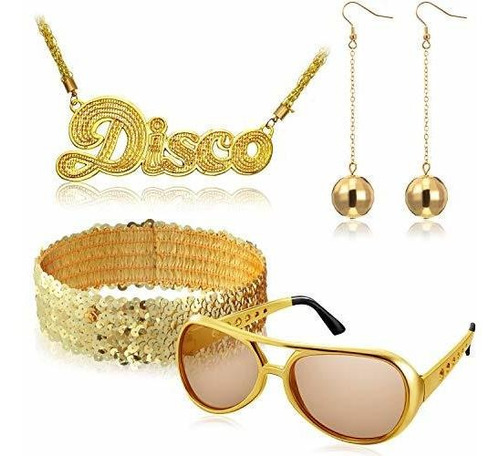 El Conjunto De Accesorios De Disfraz De Disco De 5 Piez...