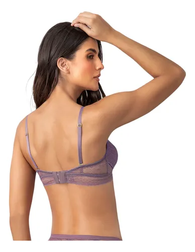 Leonisa Bralette En Encaje De Textura Ultrasuave Violeta