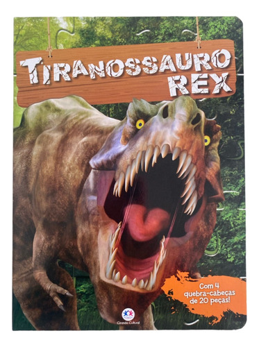 Livro Quebra Cabeça Infantil Dino Dinossauro Rex Educativo