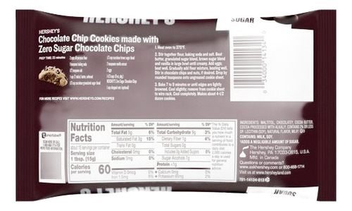 Hershey´s Chispas De Chocolate Sin Azucar 226grs.