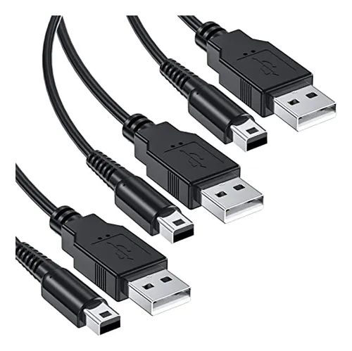 Pack De Cable Usb De 4 Pies Para Nintendo 3ds Y 2ds