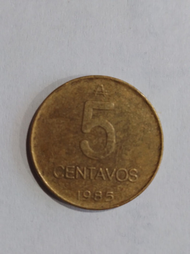 Moneda Argentina 5 Centavos Austral 1985