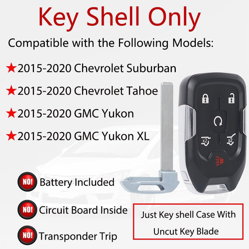 Funda Para Llavero Compatible Con Gmc Yukon Xl Y Chevy Subur