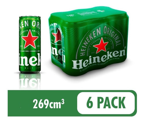 compra en nuestra tienda online: Cerveza Heineken lata 269ml (6 pack)