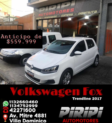 Imagen 1 de 13 de Volkswagen Fox 1.6 Comfortline 2017, $599.999 Y Cuotas