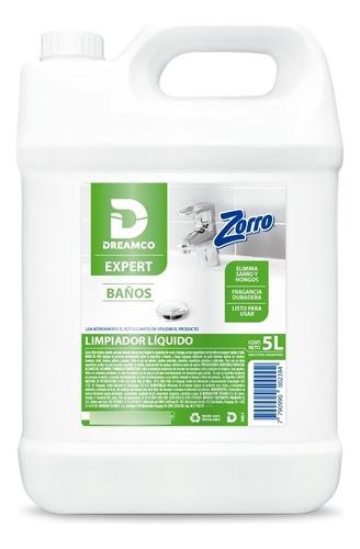 Limpiador Liquido Para Baño Zorro Expert 5 Litros. Rens