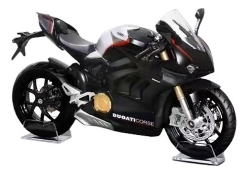 1:12 Ducati V-4s Mini Moto Metal Con Luz Y Sonido Base