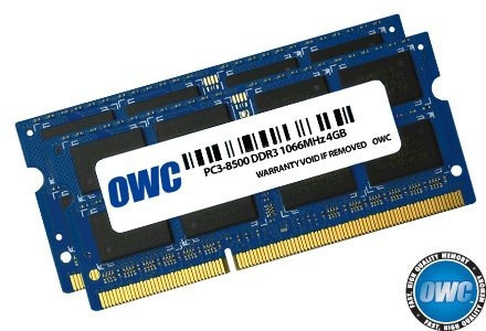 Owc 4.0 Gb (2 X 2 Gb) Pc8500 Ddr3 1066 Mhz De 204 Patillas A
