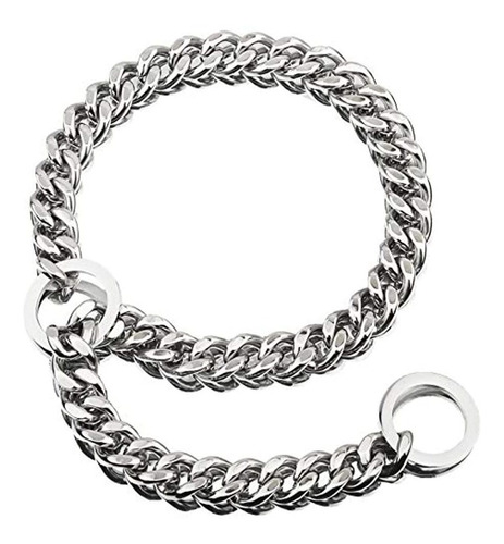 Ebchains Collar De Cadena Para Perro De Oro / Plata Grueso G