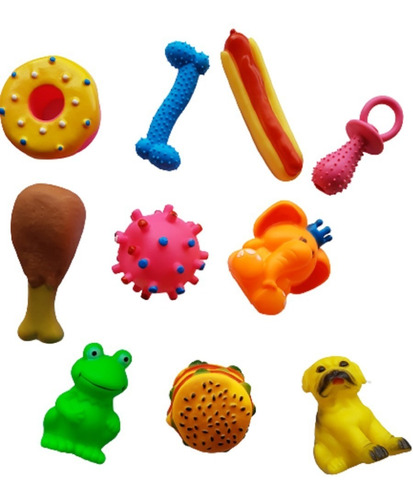 Imagem 4 de 7 de Kit 5 Mordedores Pet Brinquedo Diversos Cachorros Pequenos