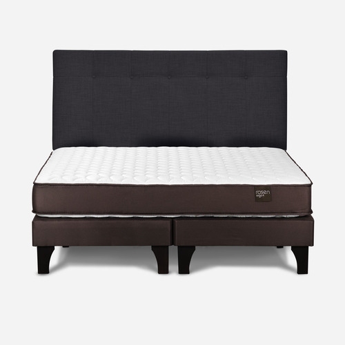 Cama Ergo T New 2 Plazas Base D.+respaldo New Bennet Grafito