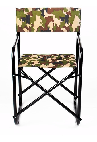 Sillon Director De Caño Redondo Pintura Bco/ngro