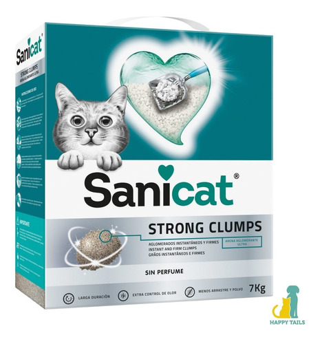 Arena Aglomerante Sanicat X 7 Kg - Happy Tails