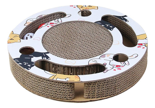 Tablero Rascador Para Gato Juguete Con Bola Premium Calidad