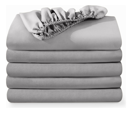 Conjunto De 5 Sábanas Ajustables Para Cama Individual Extra