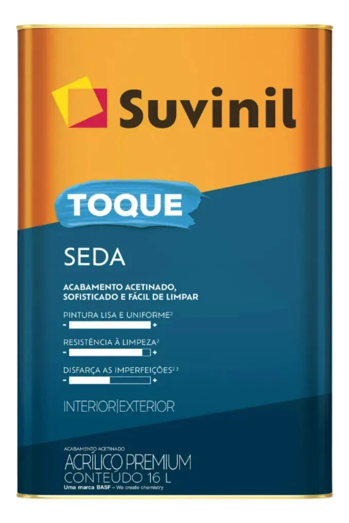 Tinta Parede Toque Seda Acetinado Suvinil Cor 16l Areia Acetinado