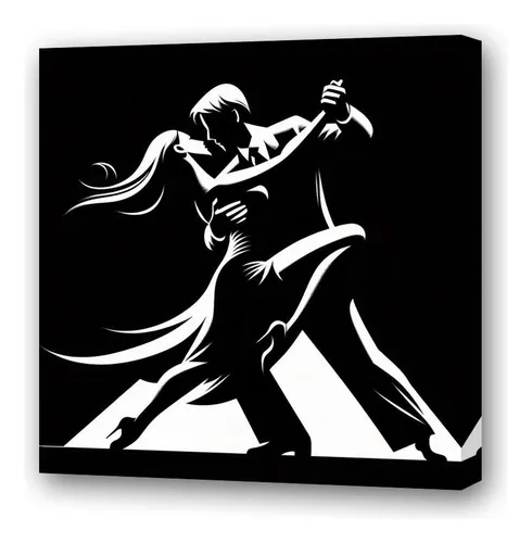 Cuadro 20x20cm Pareja Bailando Tango Baile Argentina M4