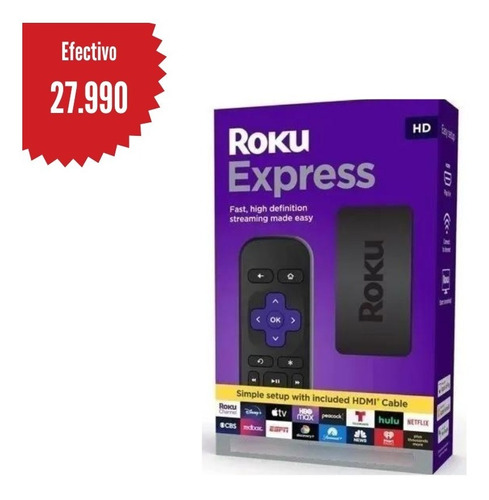 Imagen 1 de 4 de Roku Express Hd (3930r) Smart Tv - Phone Store