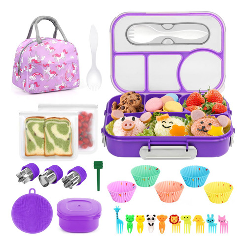 Xianke Kit De Lonchera Bento Box, Contenedor De Almuerzo Par