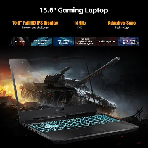 Portátil Para Juegos Asus Tuf A15 Con Amd Ryzen 7, Nvidia Ge