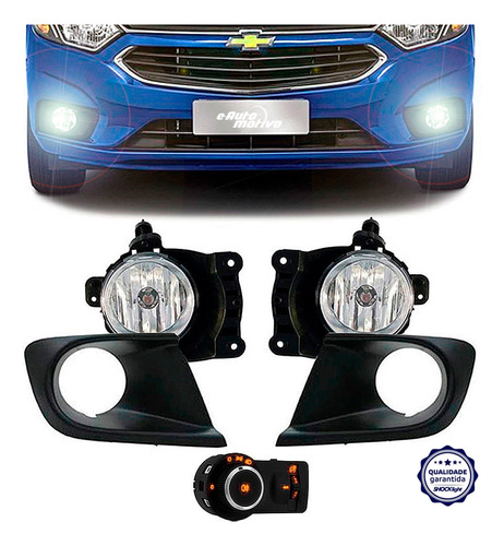 Kit Farol Milha Neblina Onix Prisma 2014 A 2019 Lt Ls Joy