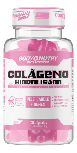 Colágeno Hidrolisado C/ Betacaroteno + Vit C - 120 Cápsulas