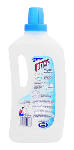 Imagen 5 de 8 de Detergente Líquido Roma Multiusos 1 Lt