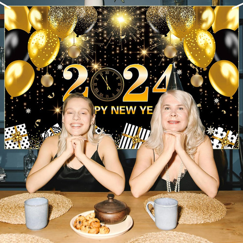 Fondo De Decoración De Año Nuevo, Pancarta De Nochevieja 202