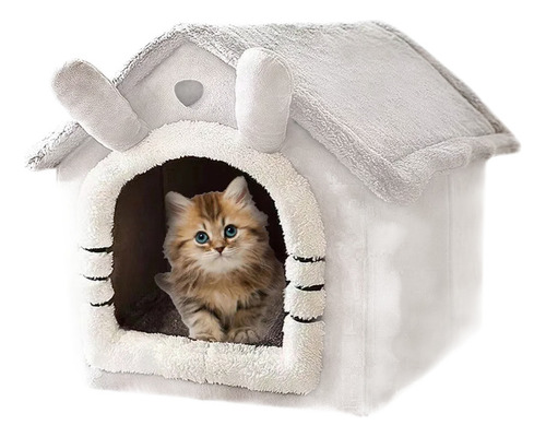 M Casa Cama Cueva Desmontable For Perros/gatos Cojín Suave