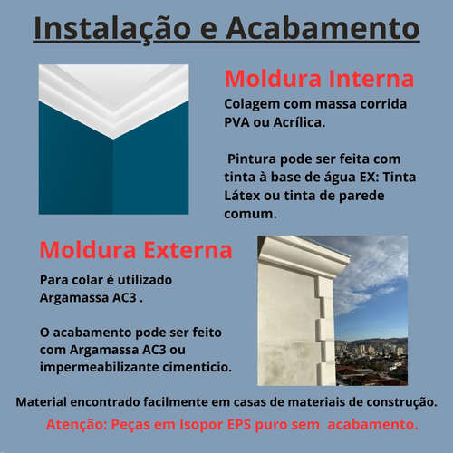 Coluna Grega Romana Isopor Eps 8 Mts + 4 Base Para Meia Cana