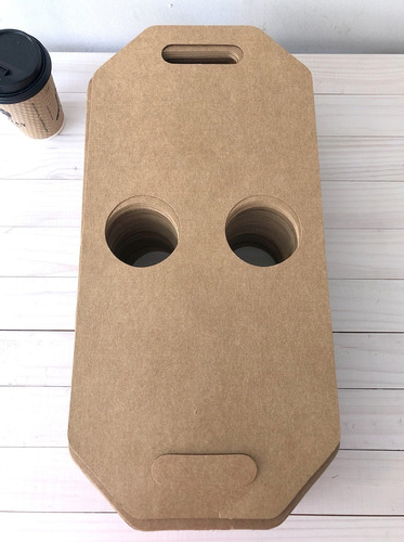 50 Hojas Porta Vaso Doble Autoarmable