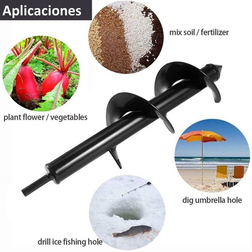 2 Brocas Ahoyador Plantar Jardín Para Taladro 60x5 45x8 /uss