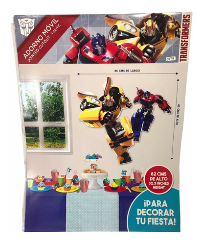 Adorno Movil Transformers Optimus Bumblebee Varios Fiesta Gm