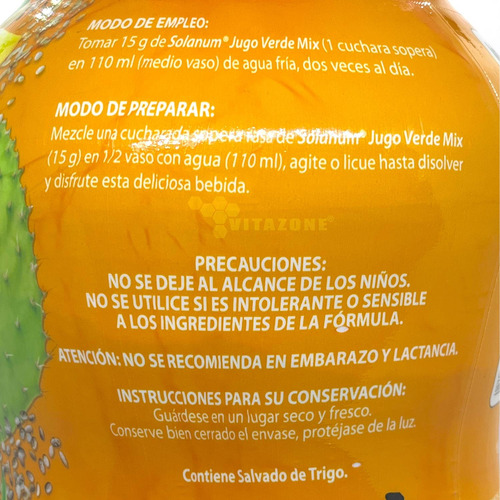 Imagen 3 de 5 de Jugo Verde Mix Quinoa Jengibre Piña Apio Spirulina Nopal 2kg