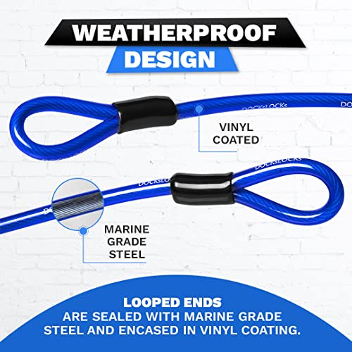 Cable De Seguridad Enrollado Antirrobo Dockslocks, Resistent